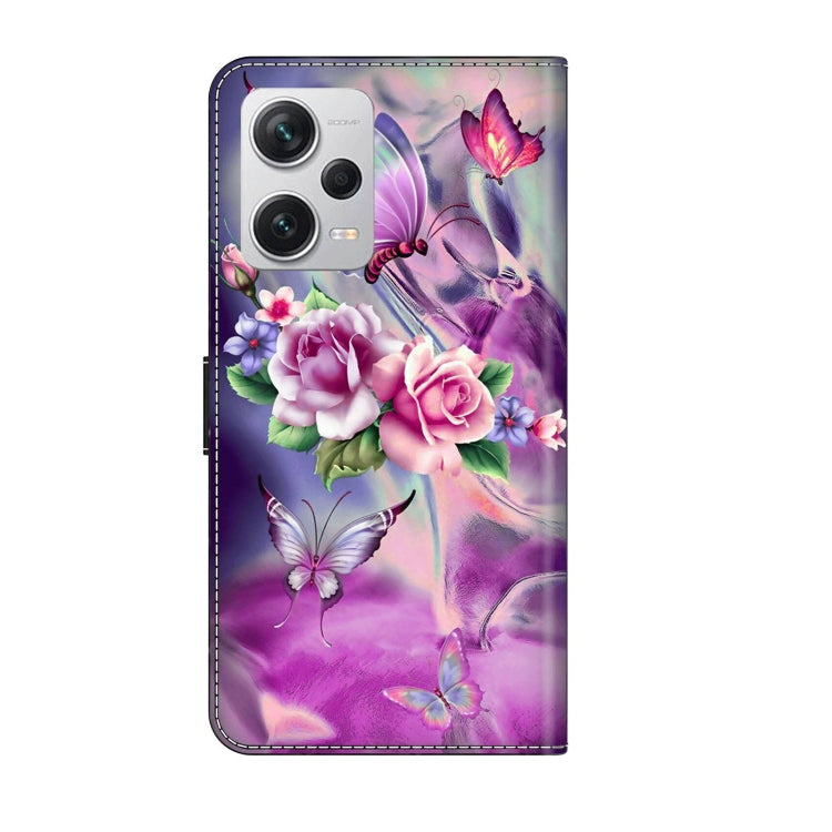 For Xiaomi Redmi Note 12 Pro+ Crystal 3D Shockproof Protective Leather Phone Case(Butterfly) - Xiaomi Cases by buy2fix | Online Shopping UK | buy2fix
