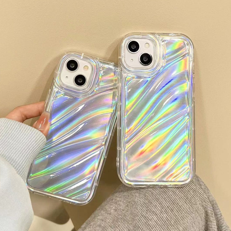 For iPhone 14 Laser Sequin Waves TPU Phone Case(Transparent) - iPhone 14 Cases by buy2fix | Online Shopping UK | buy2fix