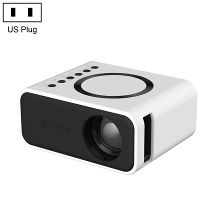 T300S 320x240 24ANSI Lumens Mini LCD Projector Supports Wired & Wireless Same Screen, Specification:US Plug(White) - Mini Projector by buy2fix | Online Shopping UK | buy2fix