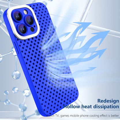 For iPhone 14 Pro Hollow Heat Dissipation TPU Phone Case(Blue) - iPhone 14 Pro Cases by buy2fix | Online Shopping UK | buy2fix