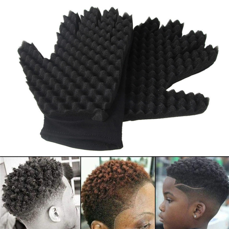 4 PCS Sponge Wipe Black Hair Styling Gloves(Double-Sided) - Hair Trimmer by buy2fix | Online Shopping UK | buy2fix