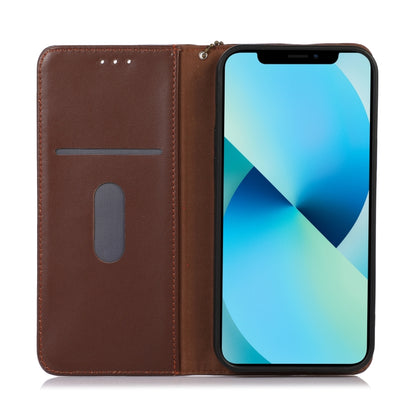 For Nokia C110 KHAZNEH Nappa Top Layer Cowhide Leather Phone Case(Brown) - Nokia Cases by buy2fix | Online Shopping UK | buy2fix