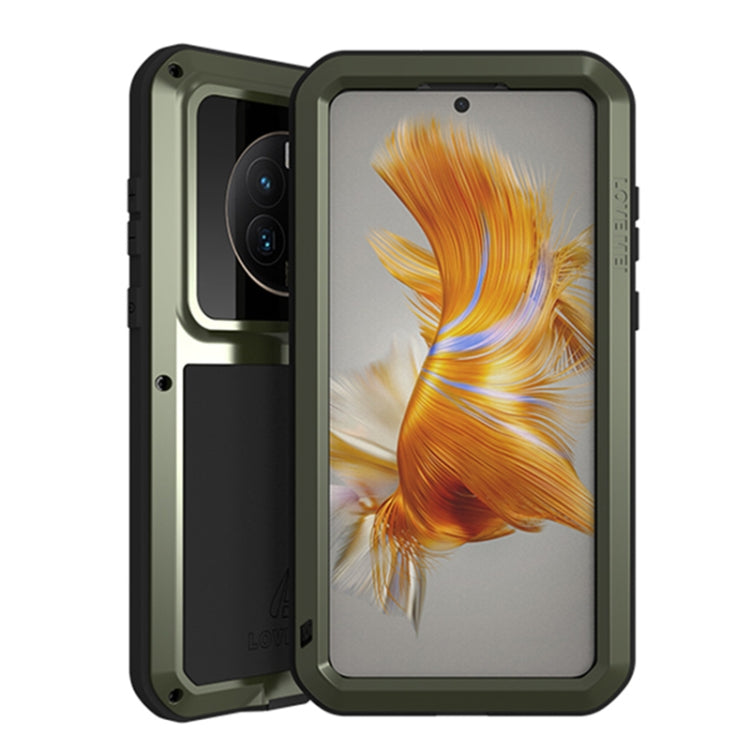 For Huawei Mate 50 Pro LOVE MEI POWERFUL Metal Shockproof Life Waterproof Dustproof Phone Case(Army Green) - Huawei Cases by LOVE MEI | Online Shopping UK | buy2fix