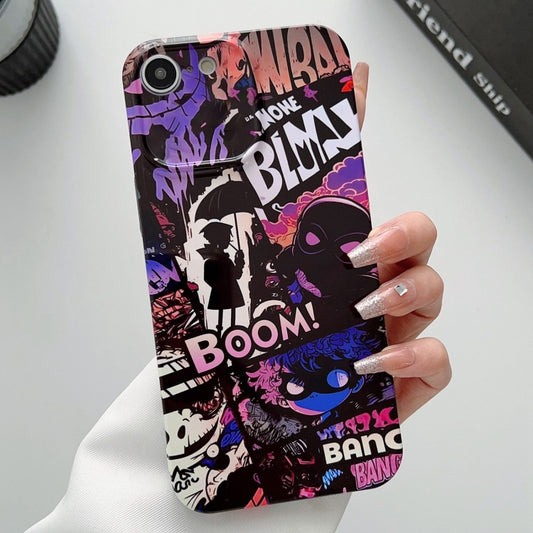 For iPhone SE 2022 / 2020 / 8 / 7 Painted Pattern Precise Hole PC Phone Case(Comics Umbrella Boy) - iPhone SE 2022 / 2020 / 8 / 7 Cases by buy2fix | Online Shopping UK | buy2fix