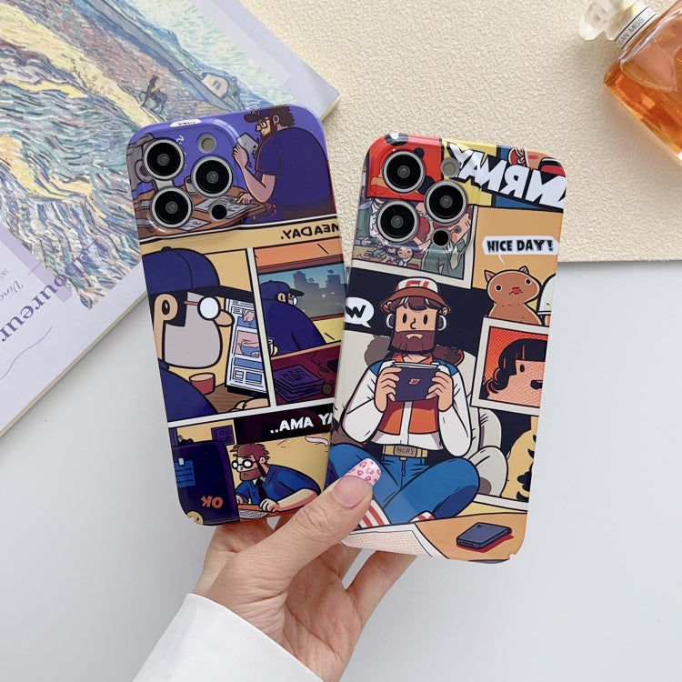 For iPhone 11 Pro Max Painted Pattern Precise Hole PC Phone Case(Vacationer) - iPhone 11 Pro Max Cases by buy2fix | Online Shopping UK | buy2fix