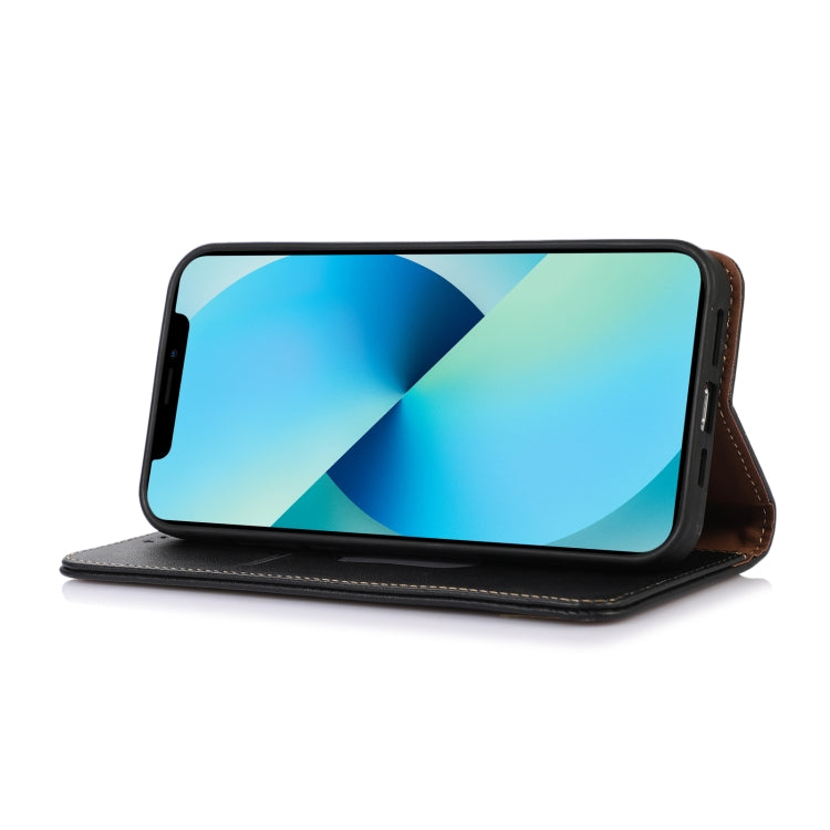 For Huawei Nova 11i / Enjoy 60 Pro / Maimang 20 5G KHAZNEH Nappa Top Layer Cowhide Leather Phone Case(Black) - Huawei Cases by buy2fix | Online Shopping UK | buy2fix