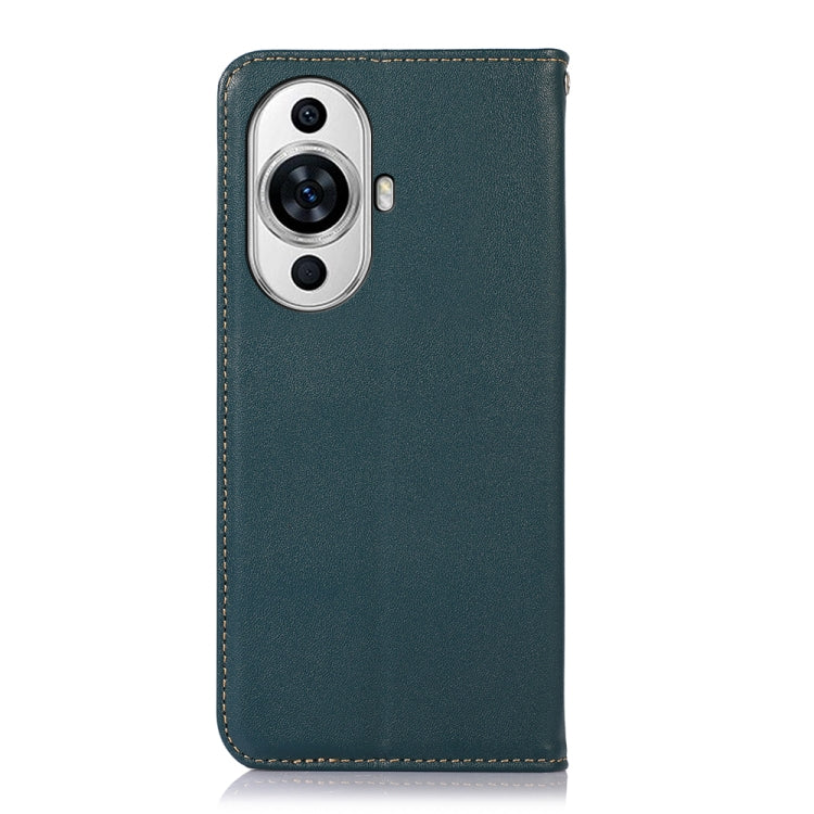 For Huawei Nova 11 KHAZNEH Nappa Top Layer Cowhide Leather Phone Case(Green) - Huawei Cases by buy2fix | Online Shopping UK | buy2fix