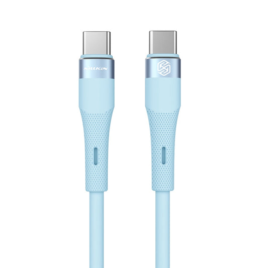 Nillkin 2.4A USB-C/Type-C to USB-C/Type-C Silicone Data Cable, Length: 1.2m(Blue) - USB-C & Type-C Cable by NILLKIN | Online Shopping UK | buy2fix