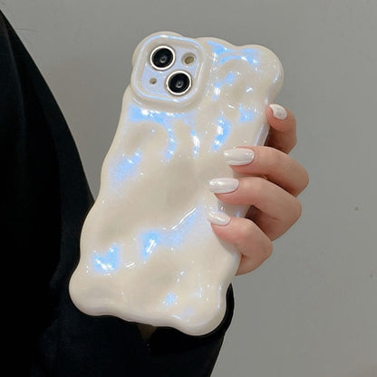 For iPhone 15 Pro Max Wave Bubbles TPU Phone Case(Glitter Blue) - iPhone 15 Pro Max Cases by buy2fix | Online Shopping UK | buy2fix