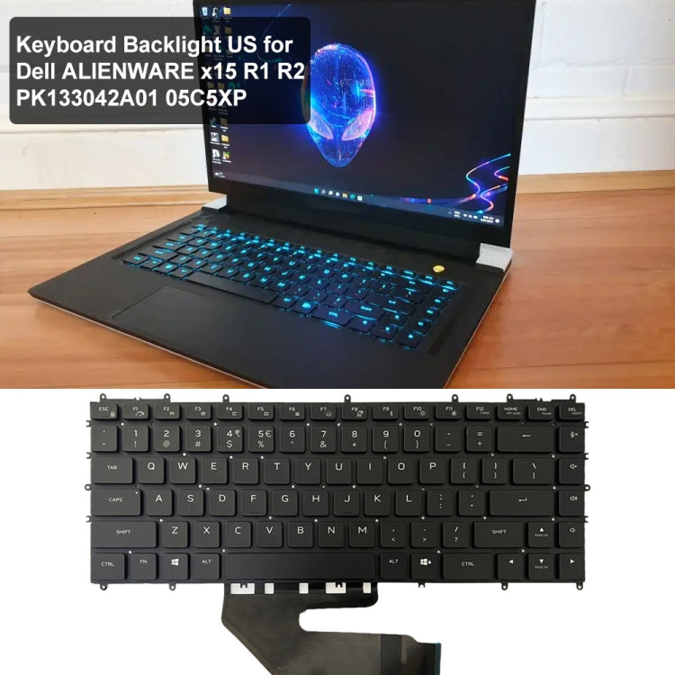 For Dell Alienware x15 R2 / R1 US Version Backlight Laptop Keyboard(Black) - Dell Spare Parts by buy2fix | Online Shopping UK | buy2fix