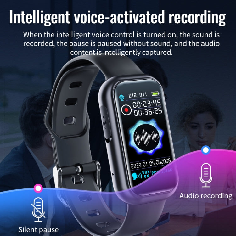 JNN S16 Smart HD Noise Reduction Bluetooth MP3 Voice Control Recording Bracelet, Memory:16GB - Smart Wristbands by JNN | Online Shopping UK | buy2fix