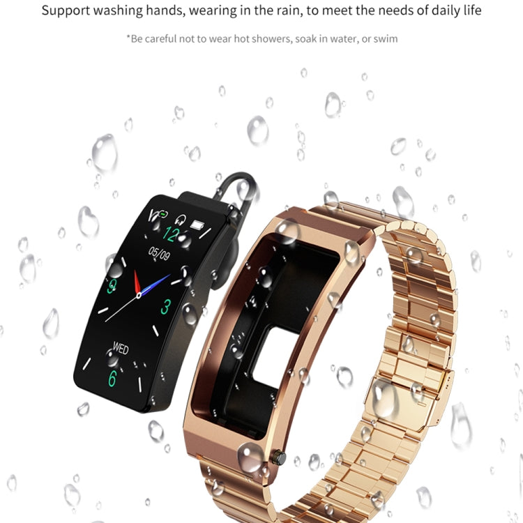 K13S 1.14 inch TFT Screen Silicone Strap Smart Calling Bracelet Supports Sleep Management/Blood Oxygen Monitoring(Rose Gold) - Smart Wristbands by buy2fix | Online Shopping UK | buy2fix