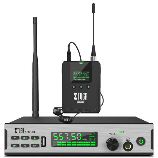 XTUGA SEM100 Professional Wireless In Ear Monitor System 1 BodyPacks(UK Plug) - Microphone by XTUGA | Online Shopping UK | buy2fix