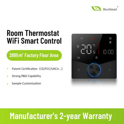 BHT-009GALW Water Heating WiFi Smart Home LED Thermostat(Black) - Thermostat & Thermometer by buy2fix | Online Shopping UK | buy2fix