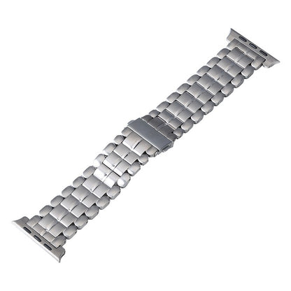 For Apple Watch 4 40mm Five Beads Titanium Steel Watch Band(Silver) - Watch Bands by buy2fix | Online Shopping UK | buy2fix