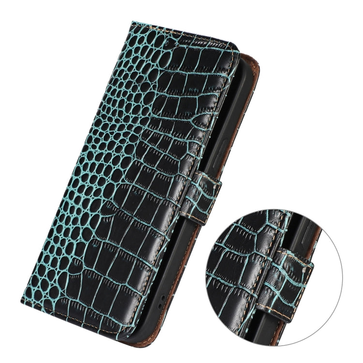 For Nothing Phone 2 Crocodile Top Layer Cowhide Leather Phone Case(Green) - More Brand by buy2fix | Online Shopping UK | buy2fix