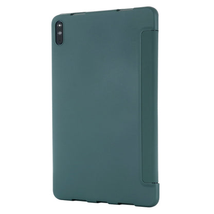 For Huawei Matepad 10.4 GEBEI Shockproof Horizontal Flip Leather Case with Three-folding Holder(Dark Green) - Huawei by GEBEI | Online Shopping UK | buy2fix