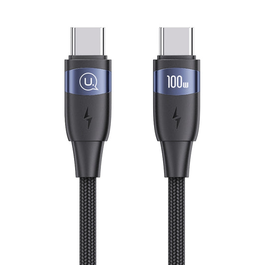 USAMS US-SJ632 U85 1.2m Type-C to Type-C PD100W Aluminum Alloy Fast Charging & Data Cable(Black) - USB-C & Type-C Cable by USAMS | Online Shopping UK | buy2fix