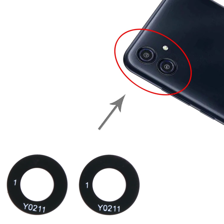For Samsung Galaxy M04 SM-M045F 10pcs Back Camera Lens - Camera by buy2fix | Online Shopping UK | buy2fix