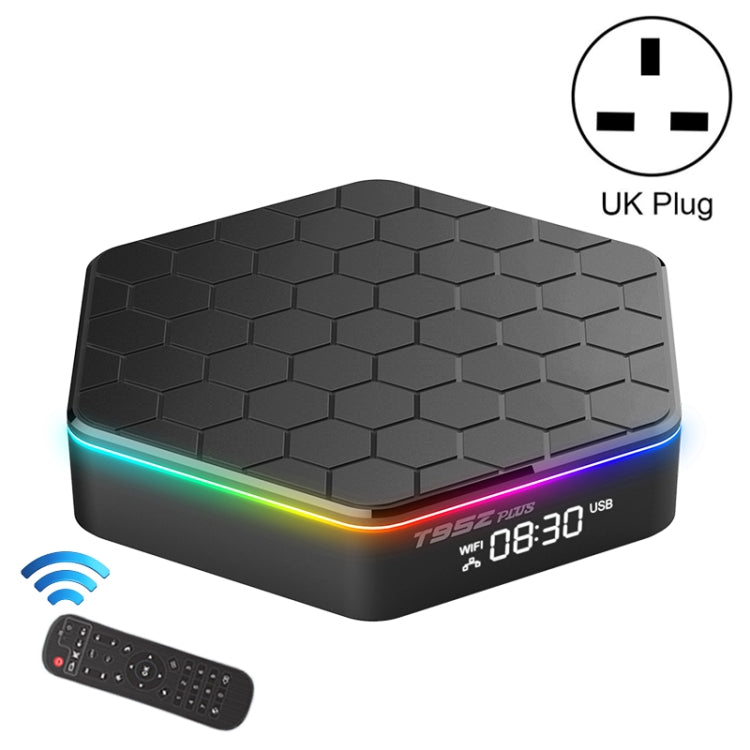 T95Z Plus 8K WiFi6 Android 12.0 Smart TV Box with Remote Control, 4GB+64GB, Allwinner H618 Quad-Core(UK Plug) - Others by buy2fix | Online Shopping UK | buy2fix