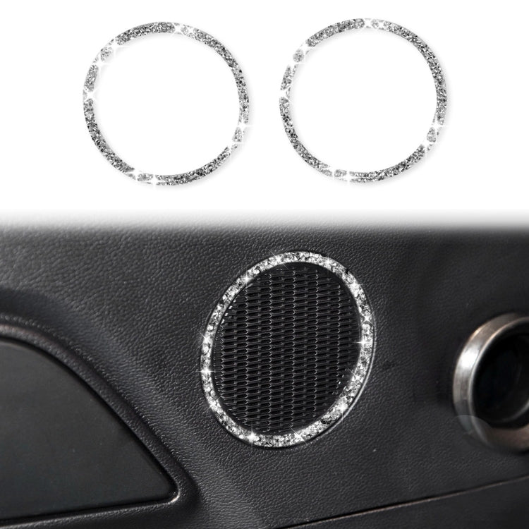 For Ford Mustang 2015-2020 Car Horn Circle Diamond Decoration Sticker, Left and Right Drive - Car Interior Mouldings by buy2fix | Online Shopping UK | buy2fix