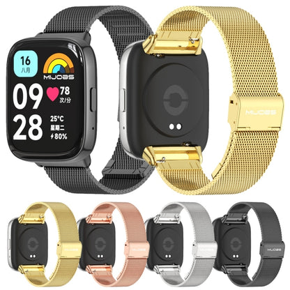 For Redmi Watch 3 Lite / Watch 3 Active Mijobs Milan Buckle Metal Watch Band(Silver) - Watch Bands by MIJOBS | Online Shopping UK | buy2fix