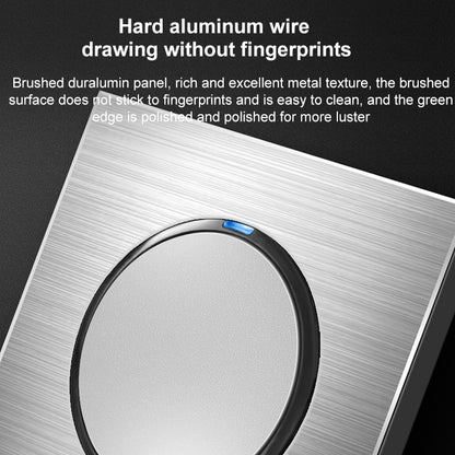 86mm Gray Aluminum Wire Drawing LED Switch Panel, Style:Two Billing Control - Consumer Electronics by buy2fix | Online Shopping UK | buy2fix