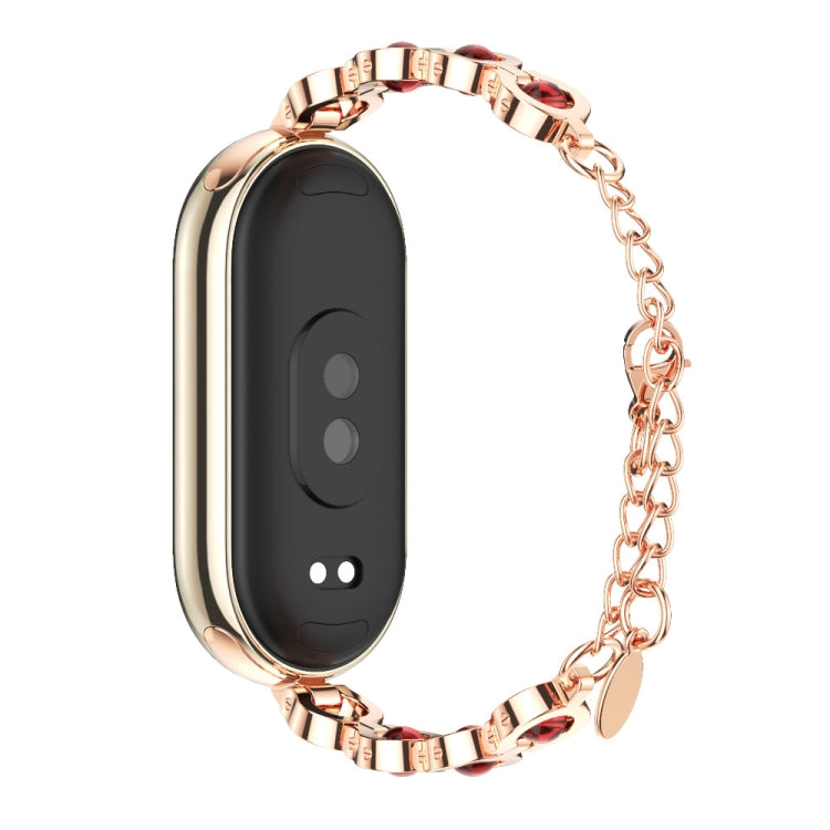 For Xiaomi Mi Band 8 / 9 / 9 NFC Mijobs Mermaid Beauty Bracelet Watch Band(Rose Gold Red) - Watch Bands by MIJOBS | Online Shopping UK | buy2fix