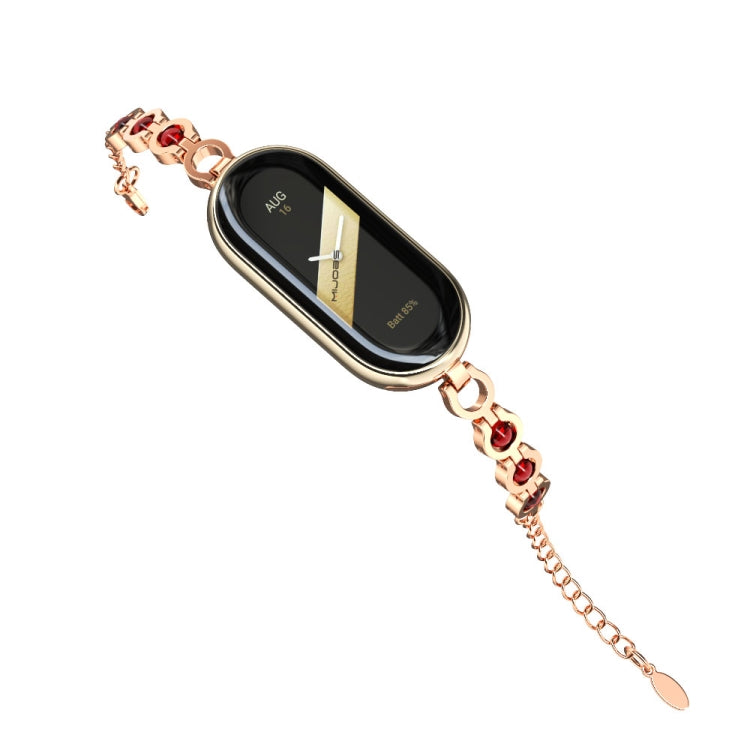 For Xiaomi Mi Band 8 / 9 / 9 NFC Mijobs Mermaid Beauty Bracelet Watch Band(Rose Gold Red) - Watch Bands by MIJOBS | Online Shopping UK | buy2fix