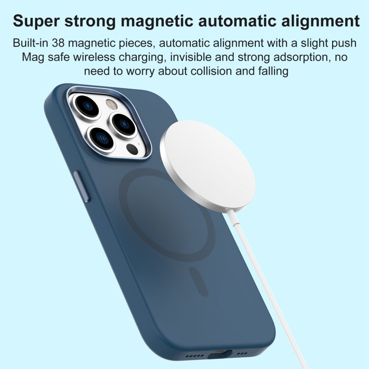 For iPhone 15 Pro Mutural Karen Series Liquid Silicone Magsafe Phone Case(Grey) - iPhone 15 Pro Cases by Mutural | Online Shopping UK | buy2fix