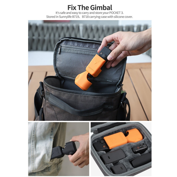 For DJI Osmo Pocket 3 Sunnylife OP3-BHT746 Silicone Protective Case(Black) - Case & Bags by Sunnylife | Online Shopping UK | buy2fix