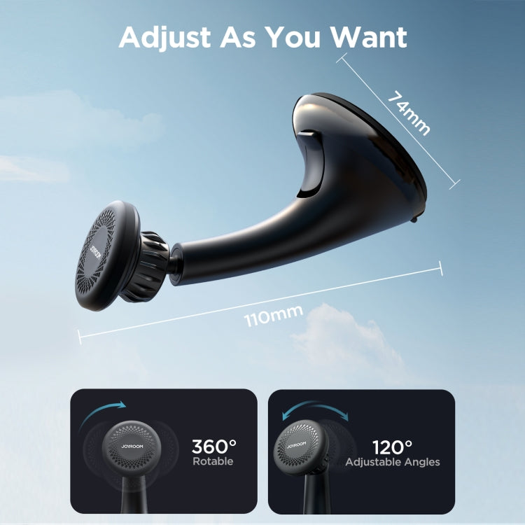 JOYROOM JR-ZS356 Magnetic Car Suction Cup Phone Holder(Black) - Car Holders by JOYROOM | Online Shopping UK | buy2fix