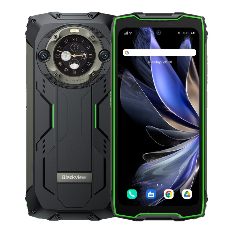 Blackview BV9300 Pro, 8GB+256GB, IP68/IP69K/MIL-STD-810H, 6.7 inch + 1.32 inch Android 13 MediaTek Helio G99 Octa Core, Network: 4G, NFC, OTG(Green) - Blackview by Blackview | Online Shopping UK | buy2fix