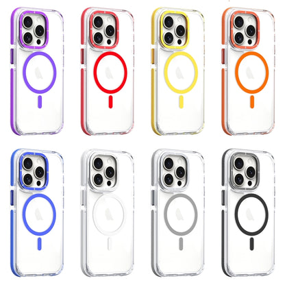 For iPhone 14 Plus Dual-Color Clear Acrylic Hybrid TPU MagSafe Phone Case(Blue) - iPhone 14 Plus Cases by buy2fix | Online Shopping UK | buy2fix
