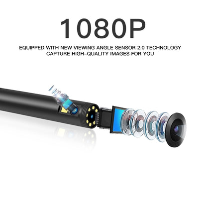 F280 1080P IP68 Waterproof Dual Camera WiFi Digital Endoscope, Length:2m Hard Cable(Black) - Consumer Electronics by buy2fix | Online Shopping UK | buy2fix