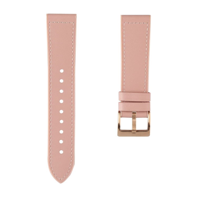 For Samsung Galaxy Watch 3 41mm TPU + Leather Watch Band(Pink) - Watch Bands by buy2fix | Online Shopping UK | buy2fix