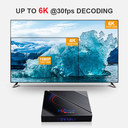 H96 Max 6K Ultra HD Smart TV Box with Remote Controller, Android 10.0, Allwinner H616 Quad Core ARM Cortex-A53, 4GB+32GB, Support TF Card / USBx2 / AV / HDMI / WIFI, AU Plug - Consumer Electronics by buy2fix | Online Shopping UK | buy2fix