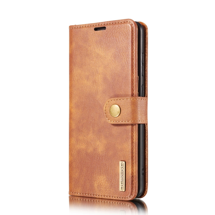 For Samsung Galaxy S20 FE DG.MING Crazy Horse Texture Flip Detachable Magnetic Leather Case with Holder & Card Slots & Wallet(Brown) - Galaxy S20 FE Cases by DG.MING | Online Shopping UK | buy2fix