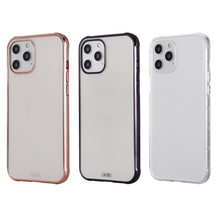 For iPhone 12 / 12 Pro GEBEI Plating TPU Shockproof Protective Case(Gold) - iPhone 12 / 12 Pro Cases by GEBEI | Online Shopping UK | buy2fix