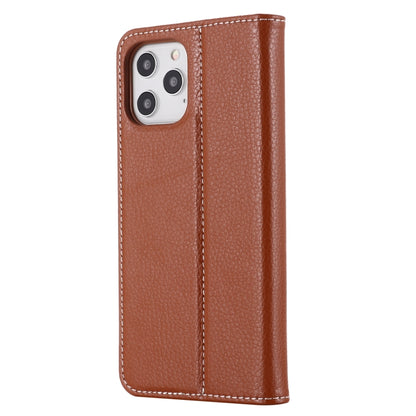For iPhone 12 mini GEBEI PU+TPU Horizontal Flip Protective Case with Holder & Card Slots (Brown) - iPhone 12 mini Cases by GEBEI | Online Shopping UK | buy2fix