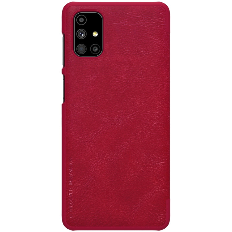 For Samsung Galaxy M51 NILLKIN QIN Series Crazy Horse Texture Horizontal Flip Leather Case with Card Slot(Red) - Galaxy Phone Cases by NILLKIN | Online Shopping UK | buy2fix