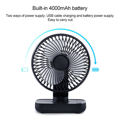 D606 4W USB Rechargeable Portable Four-speed Adjustable Desktop Fan(White) - Consumer Electronics by buy2fix | Online Shopping UK | buy2fix