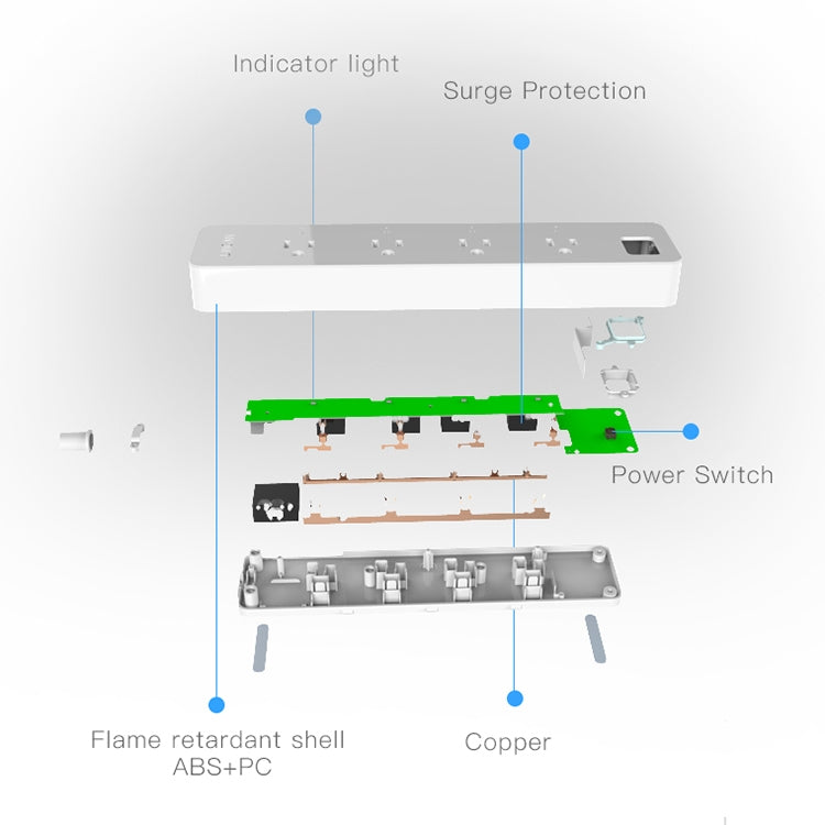 10A Home Smart WiFi Power Strip Surge Protector 4 Outlet Wireless Power Extension Socket, Support APP Operation & Timing Switch, US Plug - Consumer Electronics by buy2fix | Online Shopping UK | buy2fix