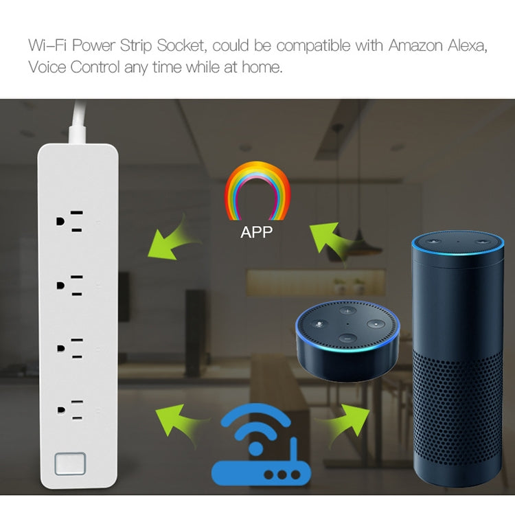 10A Home Smart WiFi Power Strip Surge Protector 4 Outlet Wireless Power Extension Socket, Support APP Operation & Timing Switch, US Plug - Consumer Electronics by buy2fix | Online Shopping UK | buy2fix