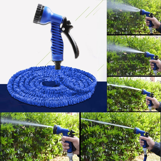 12.5-37.5m Telescopic Pipe Expandable Magic Flexible Garden Watering Hose with Spray Gun Set (Blue) - Watering & Irrigation by buy2fix | Online Shopping UK | buy2fix