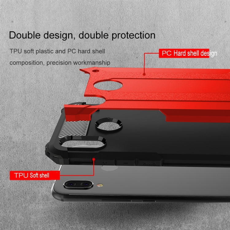 For Huawei  P20 Lite Full-body Rugged TPU + PC Combination Back Cover Case (Red) - Mobile Accessories by buy2fix | Online Shopping UK | buy2fix