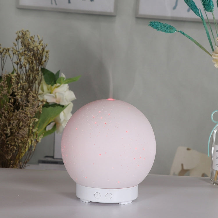 Ceramic Humidifier Mute Household Moon Shape Aromatherapy Machine Automatic Alcohol Sprayer with Colorful Lamp - Home & Garden by buy2fix | Online Shopping UK | buy2fix