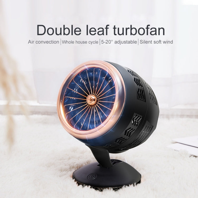 Portable Adjustable Mini USB Charging Air Convection Cycle Desktop Electric Fan Air Cooler, Support 2 Speed Control (Black) - Consumer Electronics by buy2fix | Online Shopping UK | buy2fix