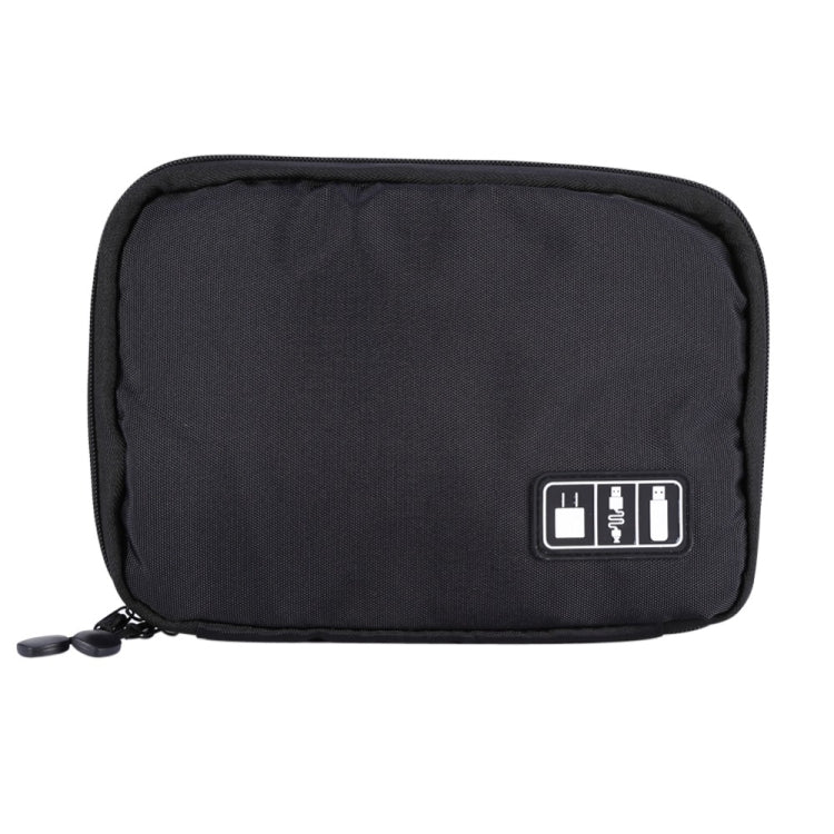 Portable Travel Organizer Storage Collection Bag Case Pouch Digital Gadget Electronic Accessories, Size: 25.7*18.5*1.2cm(Black) - Home & Garden by buy2fix | Online Shopping UK | buy2fix