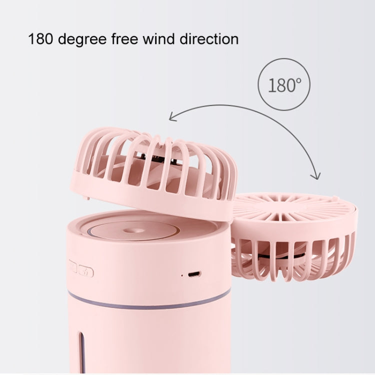 T9 Portable Adjustable USB Charging Desktop Humidifying Fan with 3 Speed Control (Pink) - Consumer Electronics by buy2fix | Online Shopping UK | buy2fix